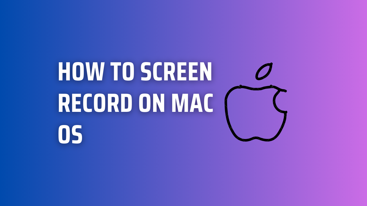 How to screen Record on mac OS